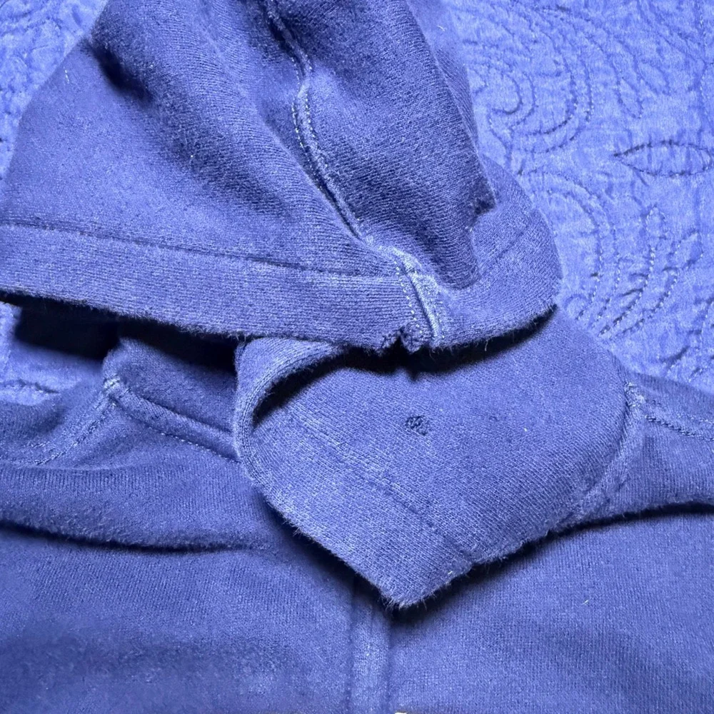 Polo Ralph Lauren Navy Blue Full Zip Hoodie Varsity Logo Kids S 8 Distressed